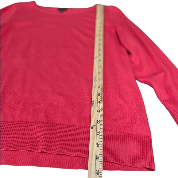 Talbots Pink/Coral Long Sleeve Sweater with Bow Accents at Wrists.  Size:L - Picture 8 of 9